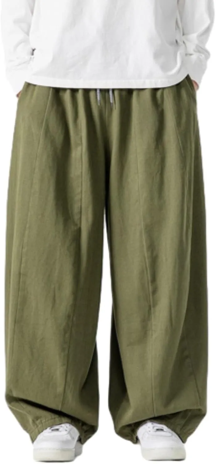 Men's Hip Hop Pants Joggers Loose Fit Streetwear Biker Baggy Trousers Stylish Cargo Pants Casual Oversized Sportwear