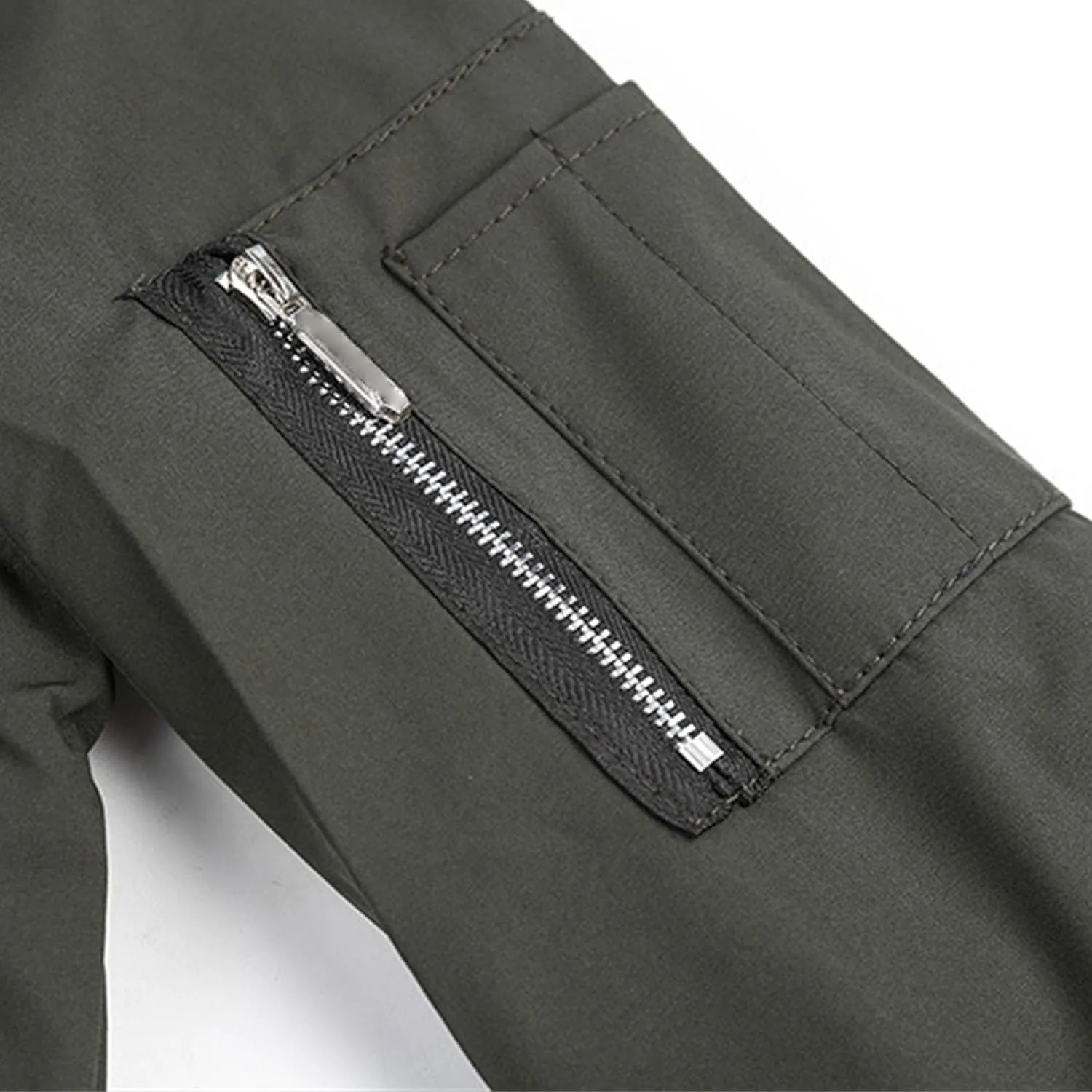 Men's Lightweight Casual Bomber Jackets Mock Neck Zip Up Baseball Varsity Coat Windproof Sportwear Cotton Jacket