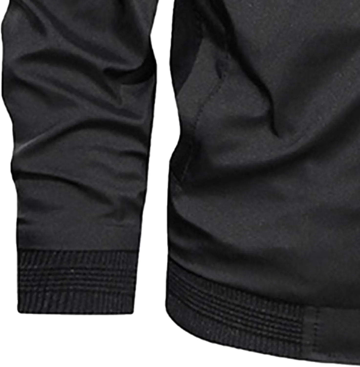 Men's Lightweight Casual Bomber Jackets Mock Neck Zip Up Baseball Varsity Coat Windproof Sportwear Cotton Jacket