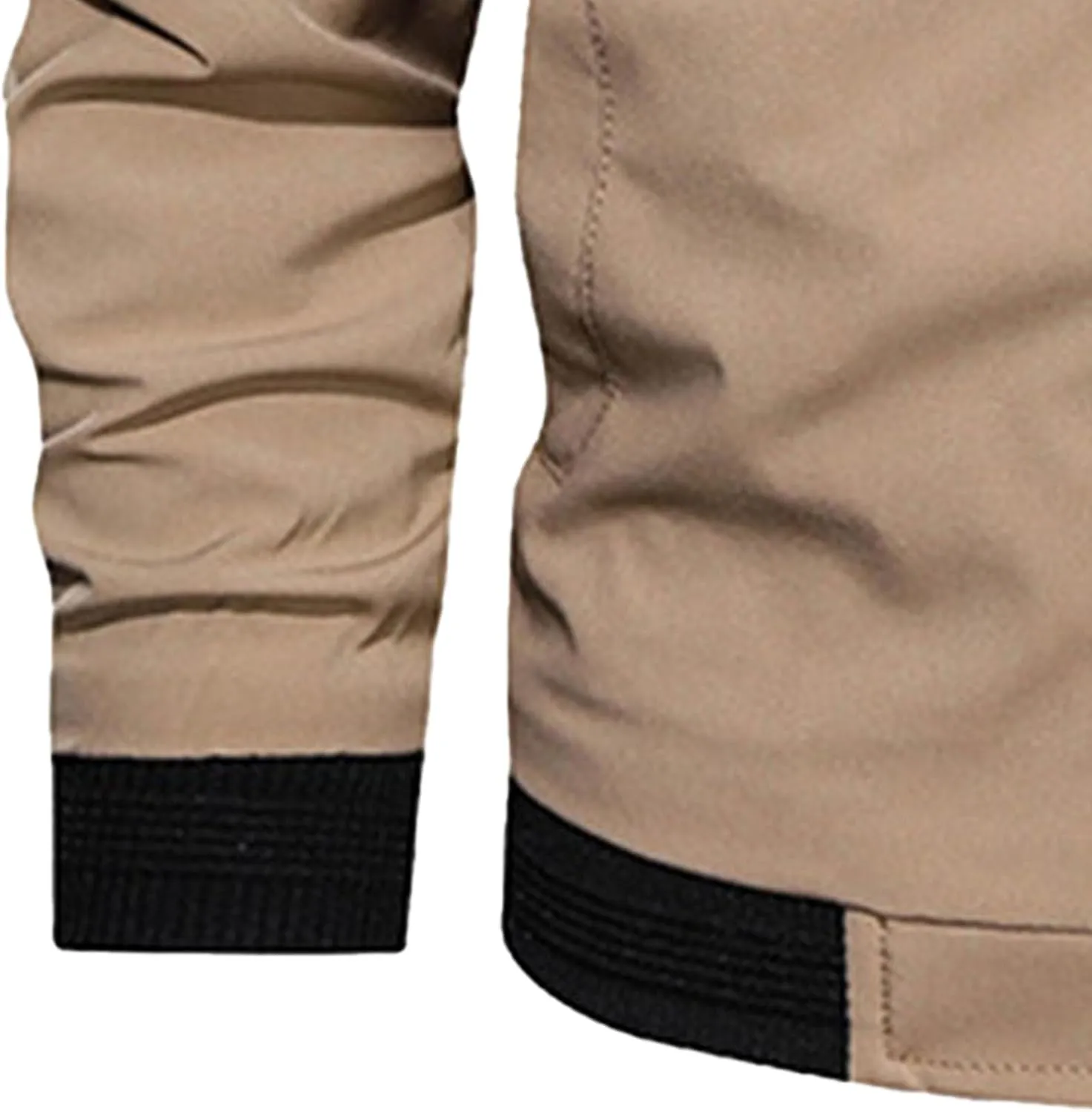 Men's Lightweight Casual Bomber Jackets Mock Neck Zip Up Baseball Varsity Coat Windproof Sportwear Cotton Jacket