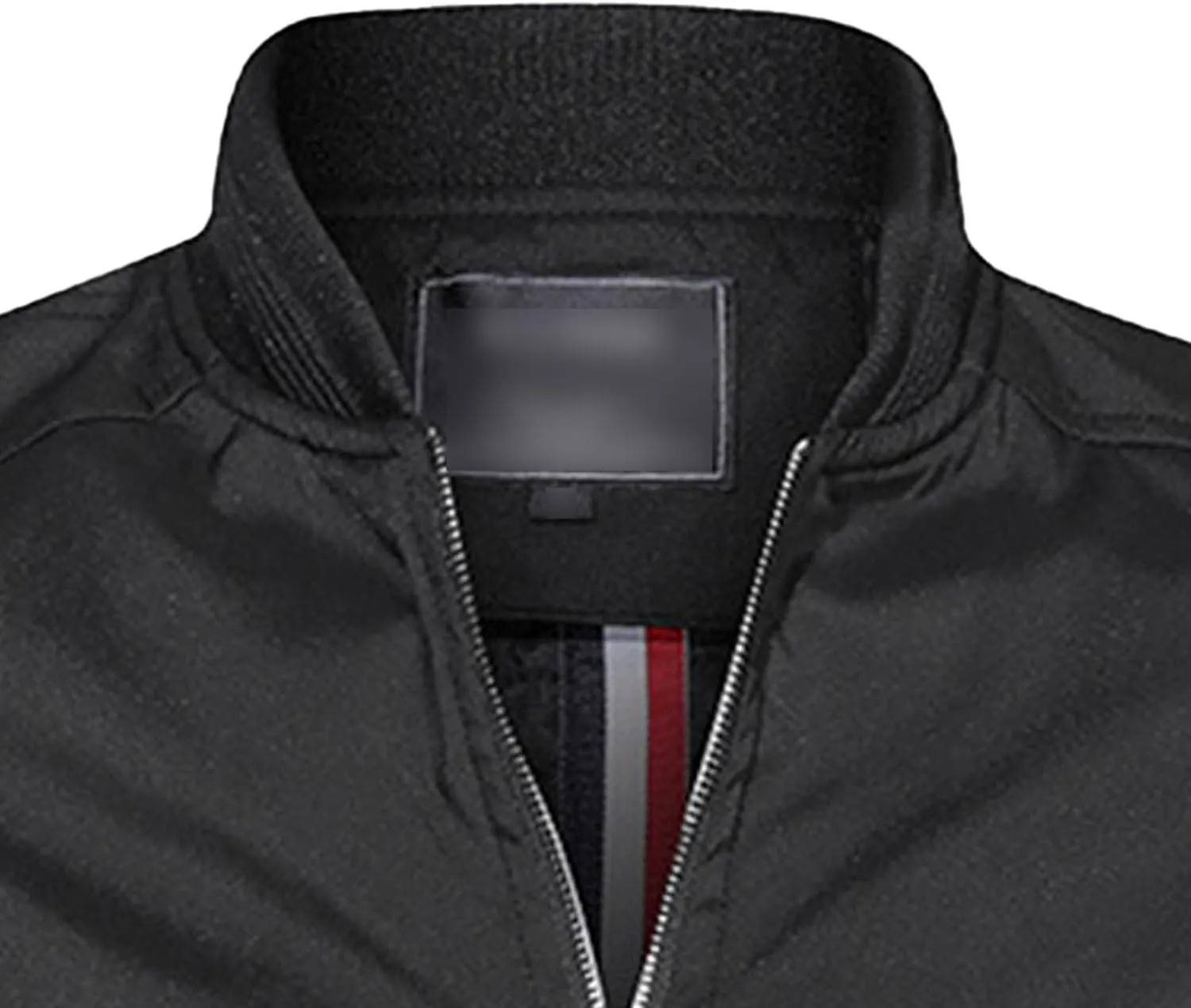 Men's Lightweight Casual Bomber Jackets Mock Neck Zip Up Baseball Varsity Coat Windproof Sportwear Cotton Jacket