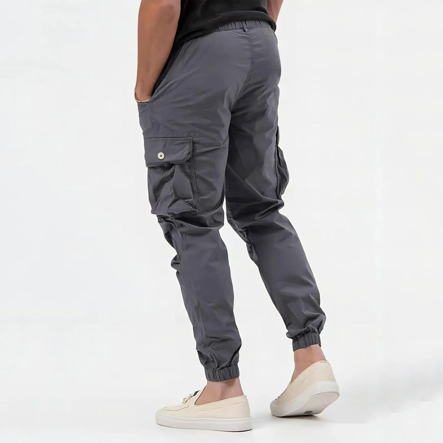 Mens Loose Cargo Pants Multi-Pocket Men's Trousers Tooling Solid Men's Pants Men's Cargo Jogger Sweatpants Cargo