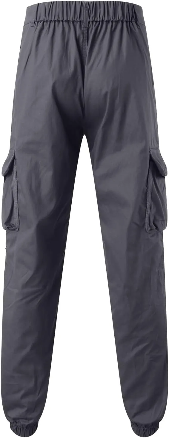 Mens Loose Cargo Pants Multi-Pocket Men's Trousers Tooling Solid Men's Pants Men's Cargo Jogger Sweatpants Cargo