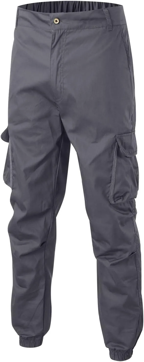 Mens Loose Cargo Pants Multi-Pocket Men's Trousers Tooling Solid Men's Pants Men's Cargo Jogger Sweatpants Cargo