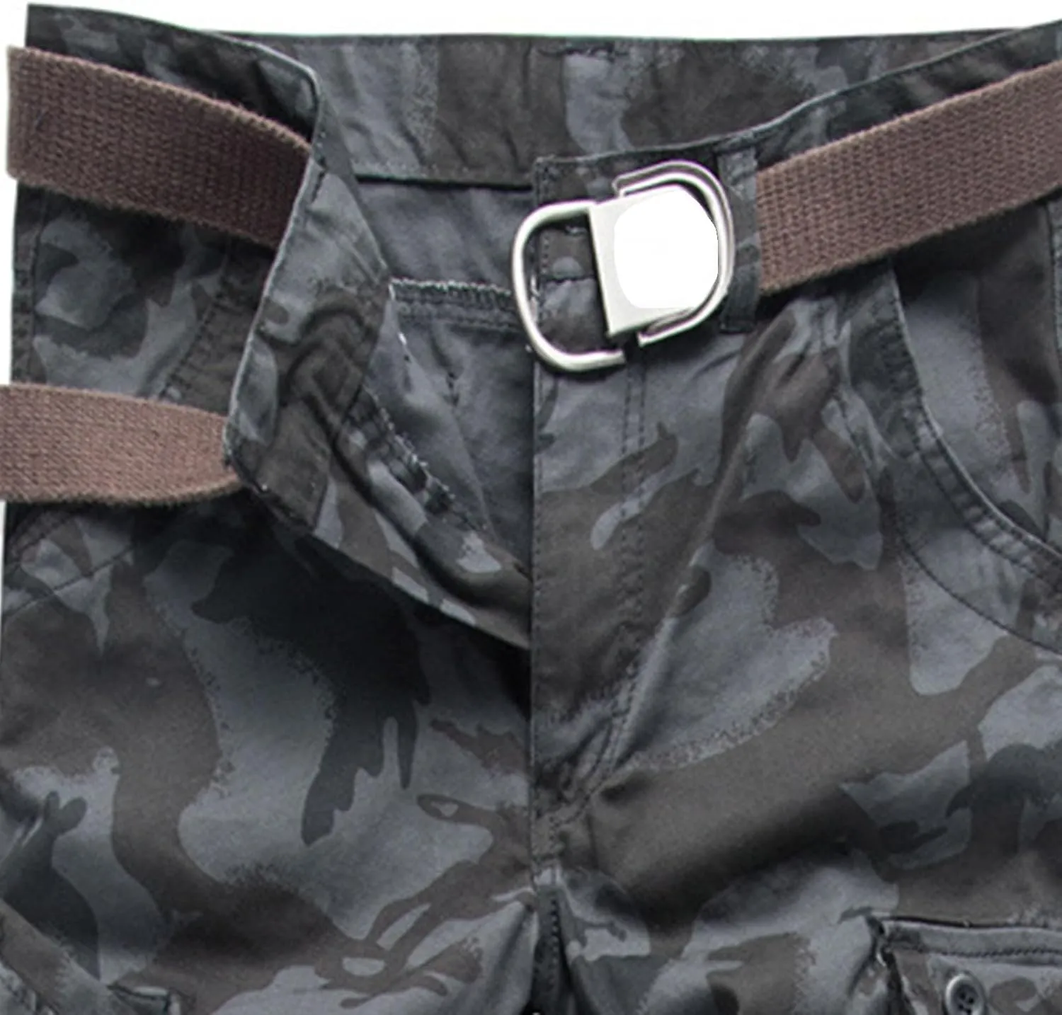 Mens Outdoor Fashion Cargo Pants Military Baggy Comfy Overalls Tactical Combat Simple Solid Color Multi-Pocket Hiking Trouser