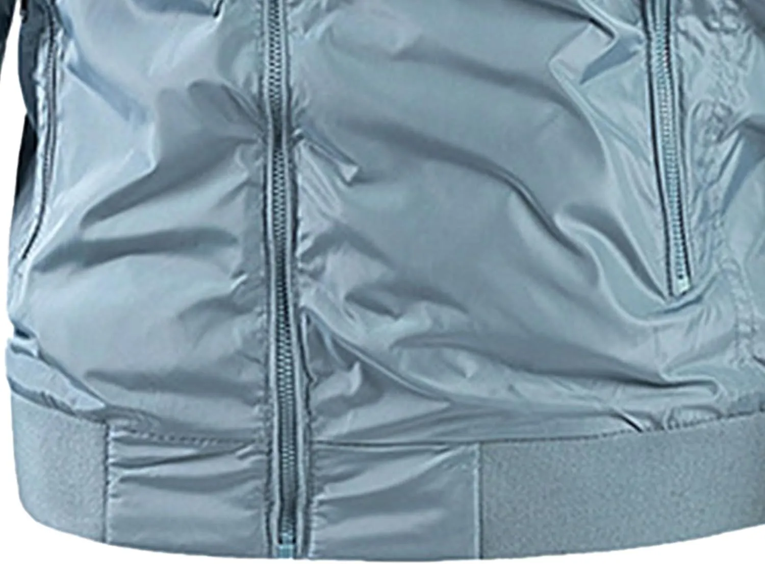Men's Packable Hooded Bomber Jacket Lightweight Sportwear Zipper Windbreaker Business Casual Cotton Varsity Coat