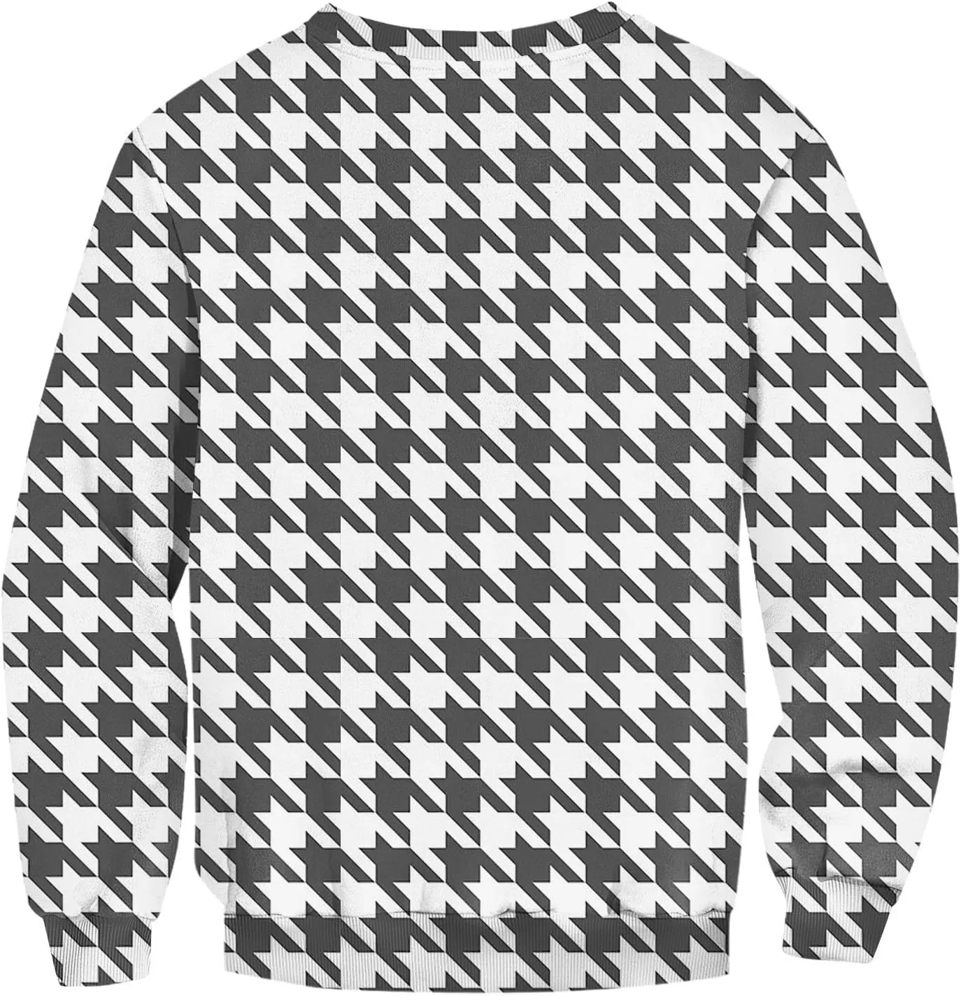 Men's Pullover Sweatshirt Novelty Plaid Print Crewneck Sweaters Plus Size Casual Long Sleeve Fall Winter Tops Outfits