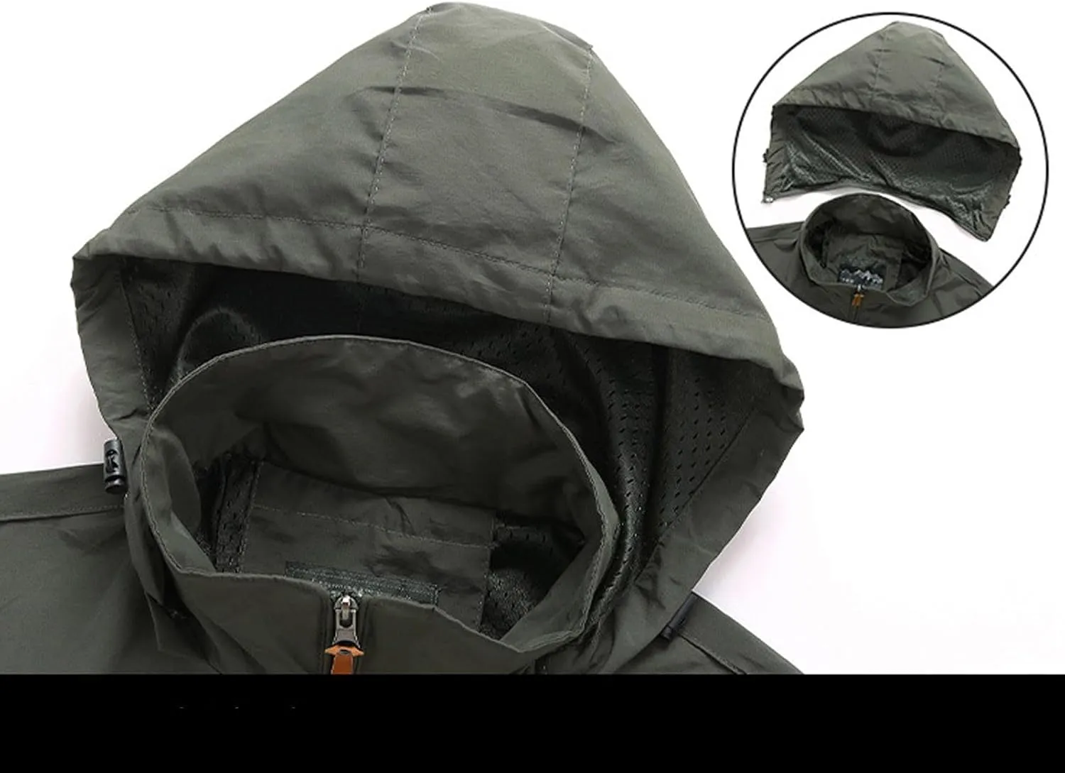 Mens Rain Jacket Waterproof Hooded Hiking Coat Lightweight Casual Windbreaker Jackets Sportwear Zipper Parkas Outerwear
