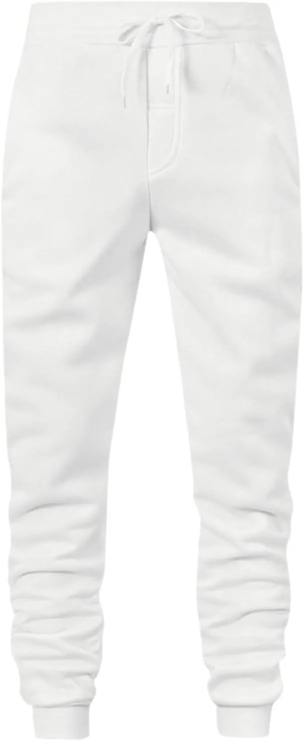 Mens Sporty Jogger Sweatpants Solid Color Workout Cinch Bottom Sweatpants Comfy Tapered Baggy Travel Pants