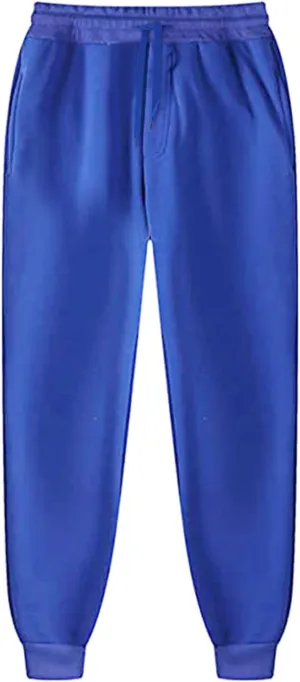 Mens Sporty Jogger Sweatpants Winter Warm Workout Cinch Bottom Sweatpants Cozy Loose Running Pants