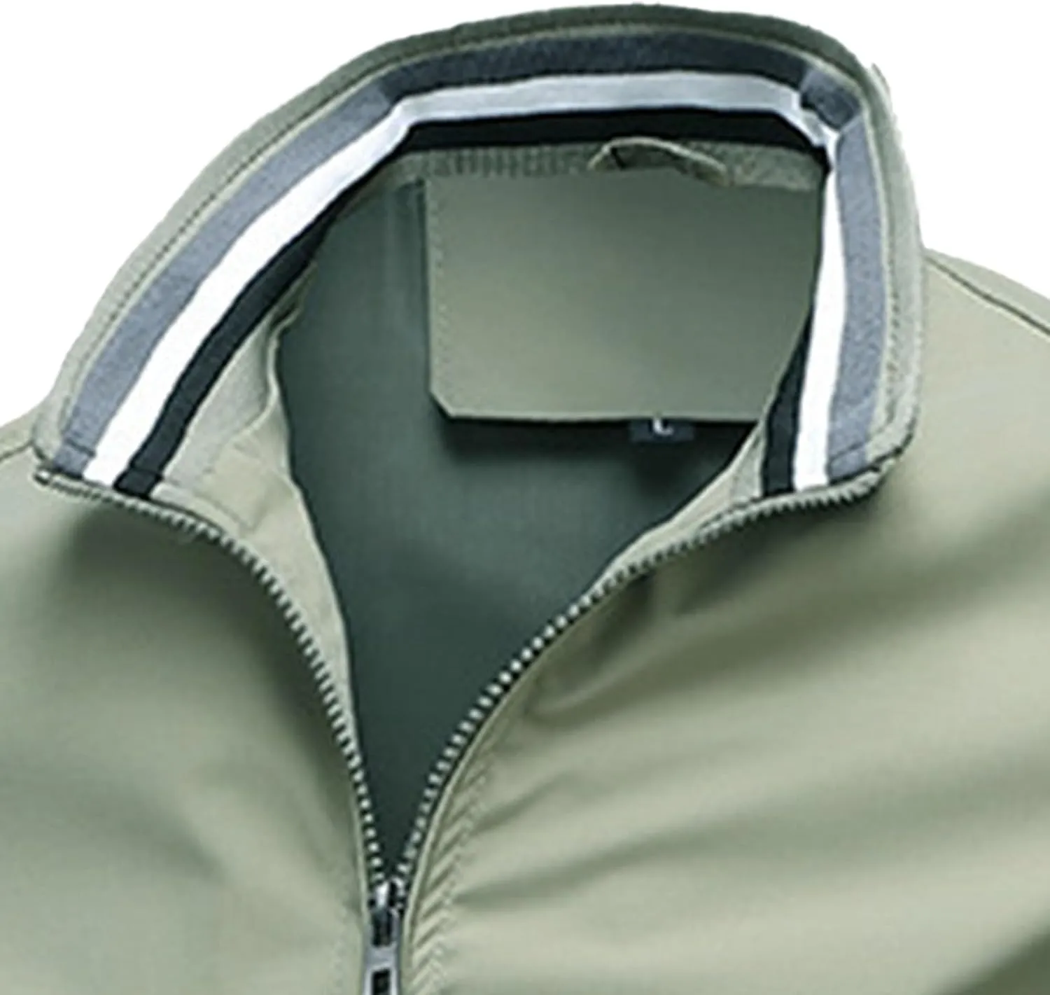 Men's Stand Collar Casual Bomber Jackets Full Zip Up Windproof Varsity Jacket Lightweight Sportwear Cardigan Coat