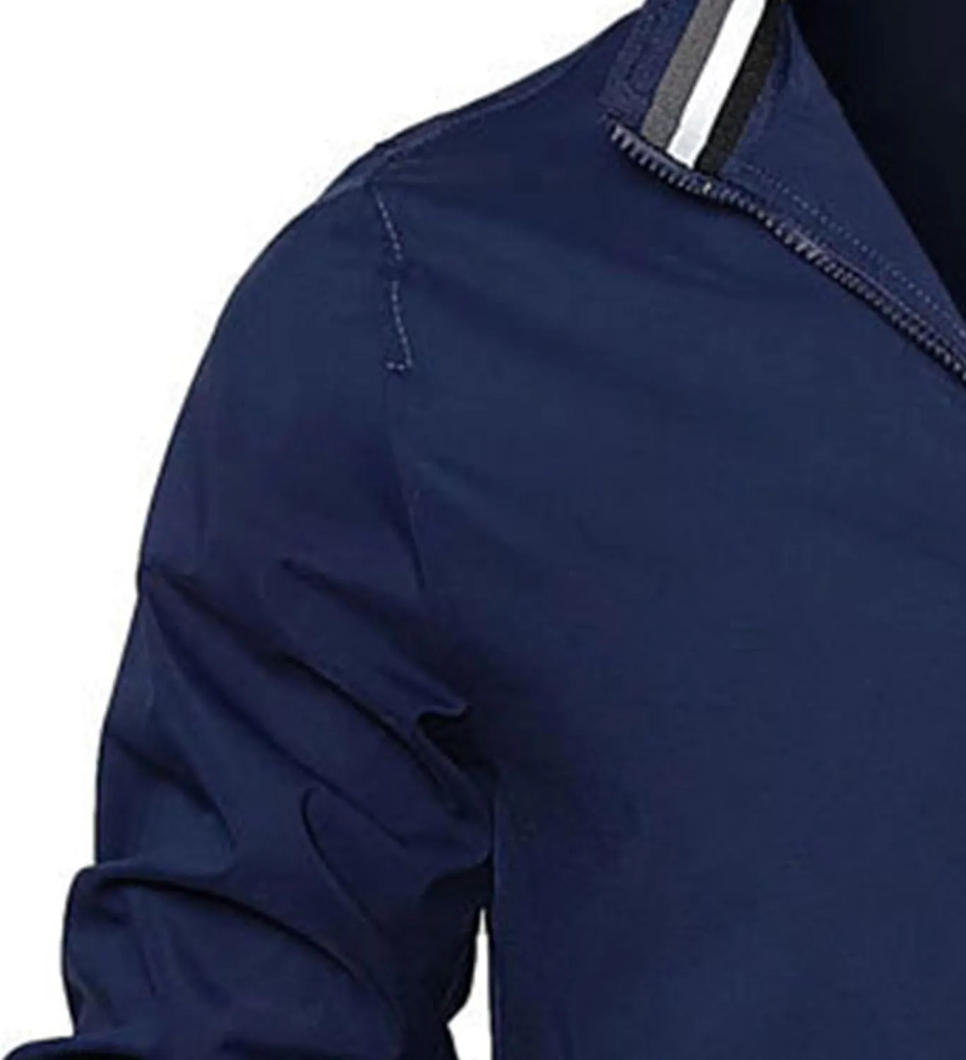 Men's Stand Collar Casual Bomber Jackets Full Zip Up Windproof Varsity Jacket Lightweight Sportwear Cardigan Coat