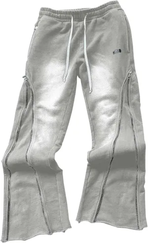 Mens Sweatpants Open Bottom Linen Beach Gym Stretch Business Outfits Athletic Resort Wear Yoga Sport Basketball