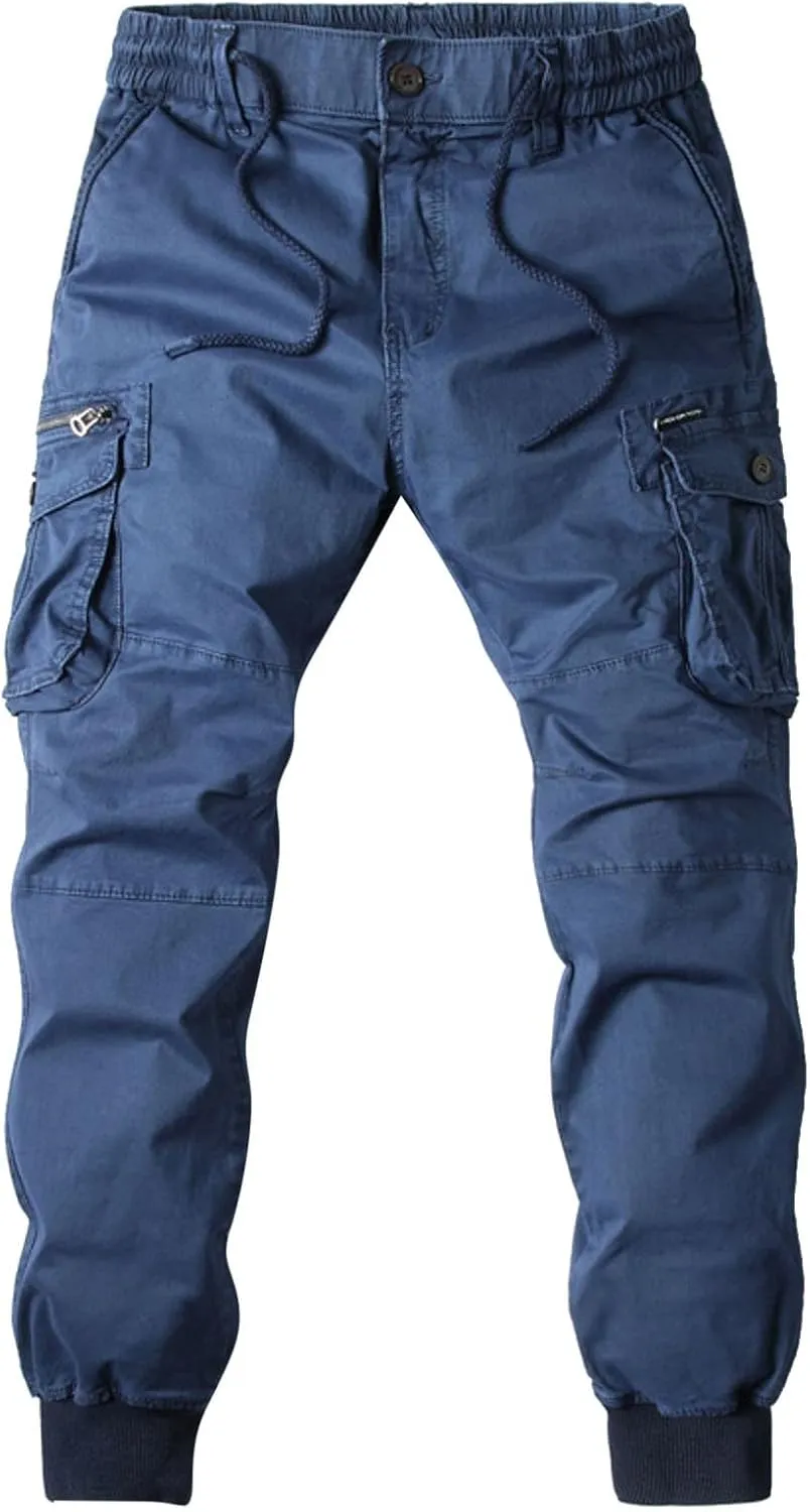 Mens Sweatpants Tapered Joggers Pocket Sport Work Casual Tactical Joggers Trousers Mens Cargo Sweatpants Casual Pants