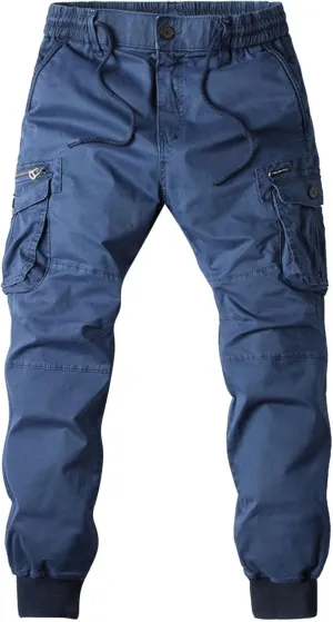 Mens Sweatpants Tapered Joggers Pocket Sport Work Casual Tactical Joggers Trousers Mens Cargo Sweatpants Casual Pants
