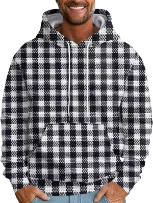 Mens Sweatshirt Hoodie Big and Tall Hooded Fleece Sweatshirt Pullover Loose Fit Workout Hoodie Sweatshirt Sportwear
