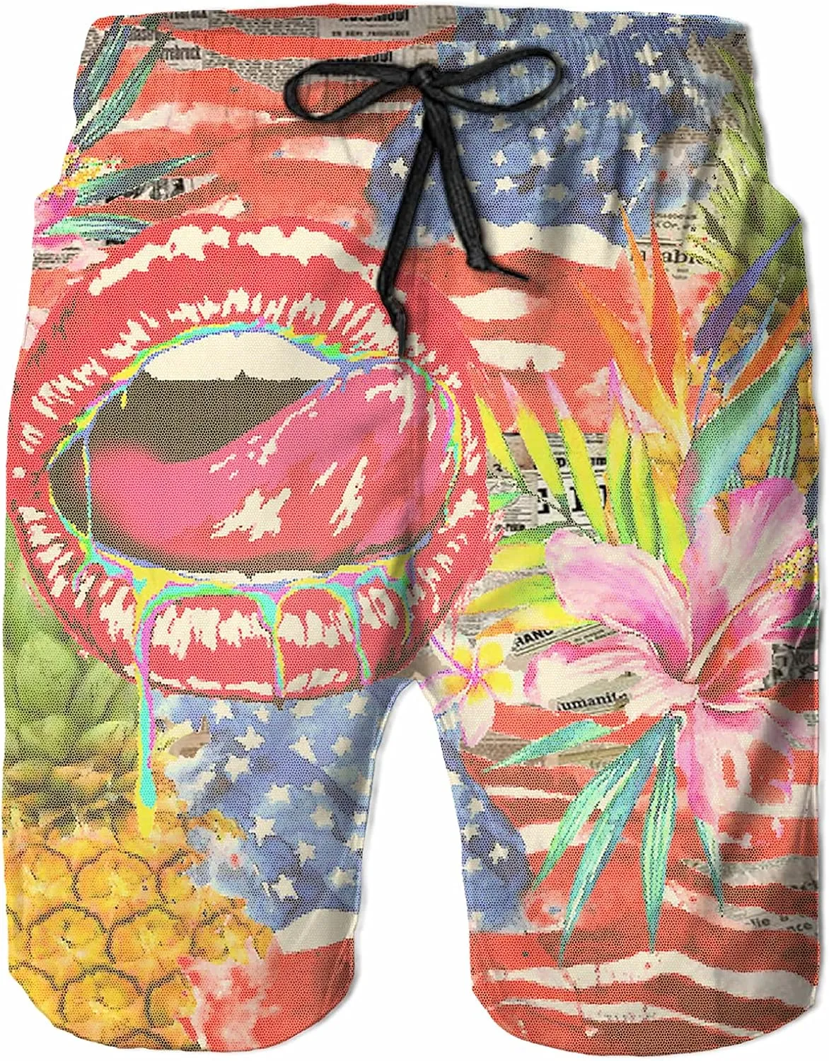 Men's Swim Trunks Colorful Golden Animal Print Board Shorts for Men Quick Dry Bathing Suit with Mesh Lining Pocket