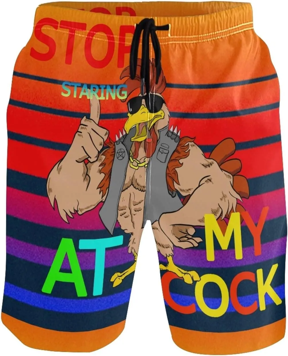 Men's Swim Trunks Colorful Golden Animal Print Board Shorts for Men Quick Dry Bathing Suit with Mesh Lining Pocket