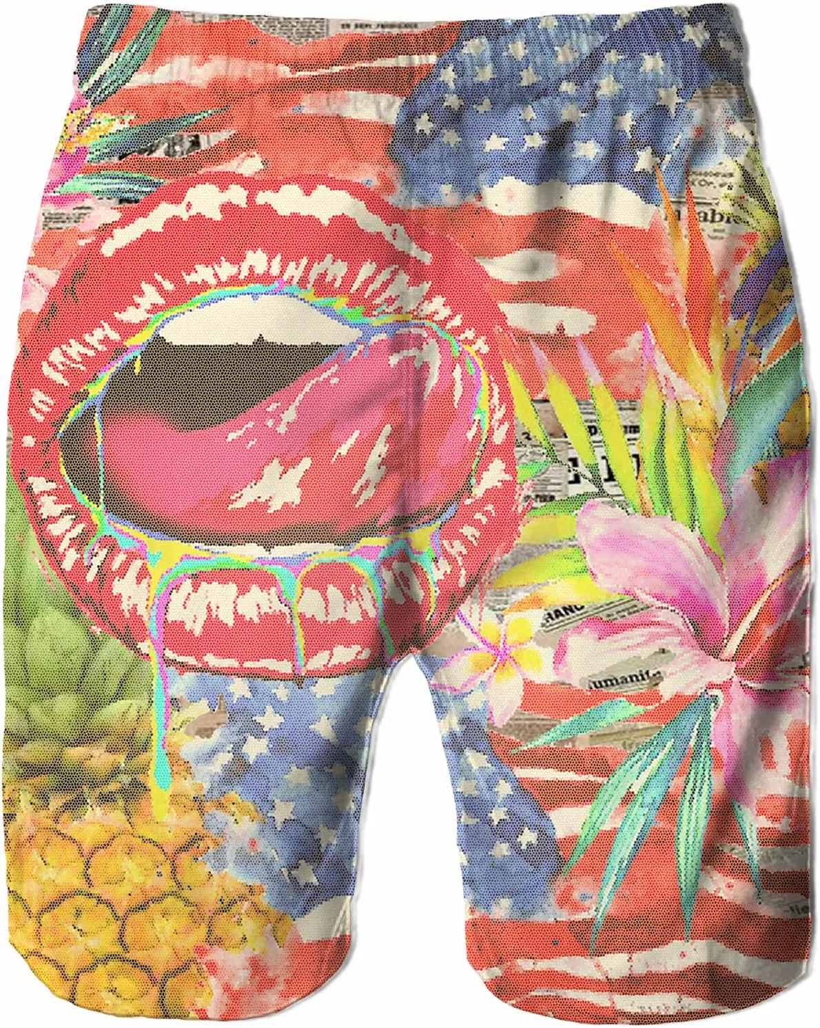 Men's Swim Trunks Colorful Golden Animal Print Board Shorts for Men Quick Dry Bathing Suit with Mesh Lining Pocket