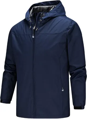 Mens Tactical Jacket Outdoor Waterproof Soft Shell Hooded Military Windbreaker Hooded Rain Coat Water Resistant Jackets