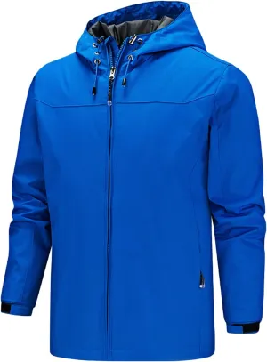 Mens Tactical Jacket Outdoor Waterproof Soft Shell Hooded Military Windbreaker Hooded Rain Coat Water Resistant Jackets