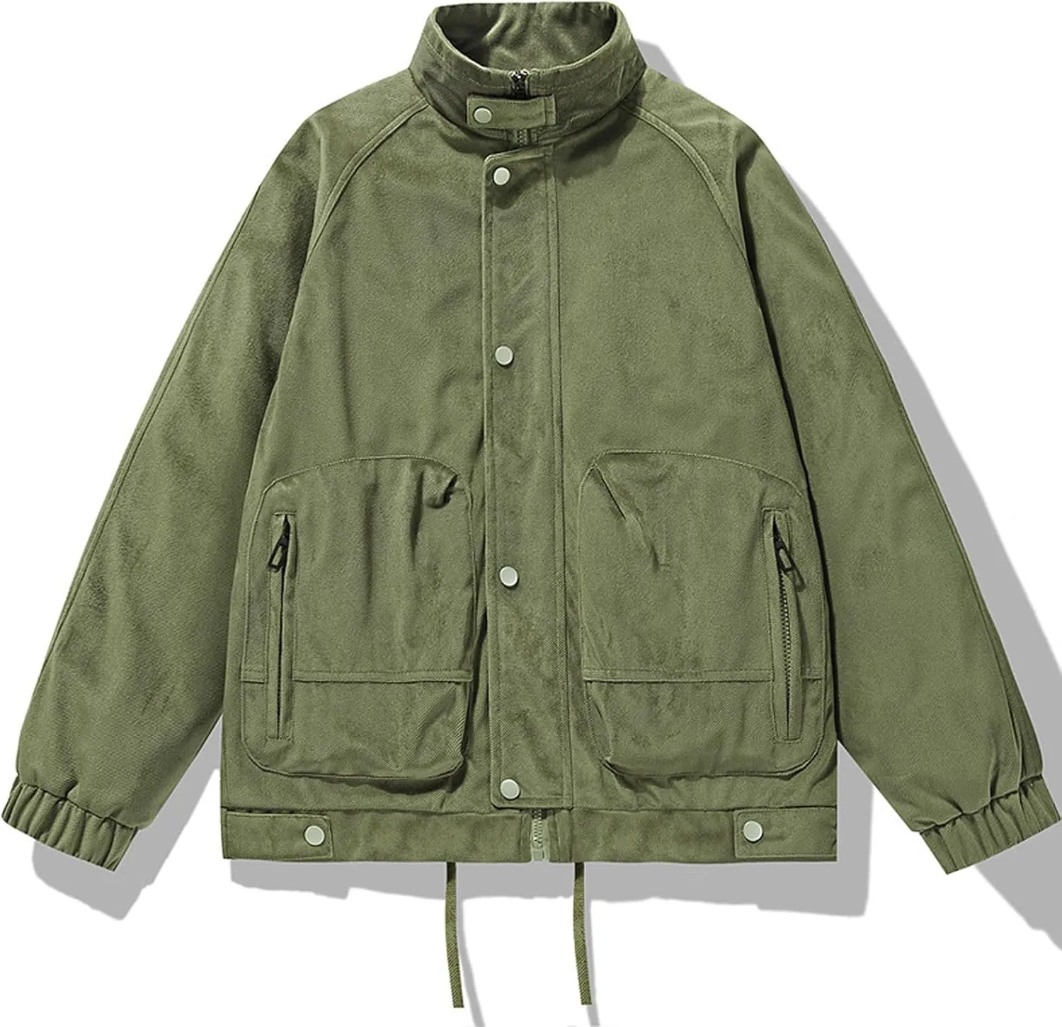 Men's Windbreaker Jacket Lightweight Water-Resistant Windbreakers Stand Collar Rain Jacket Outdoor Casual Sportswear