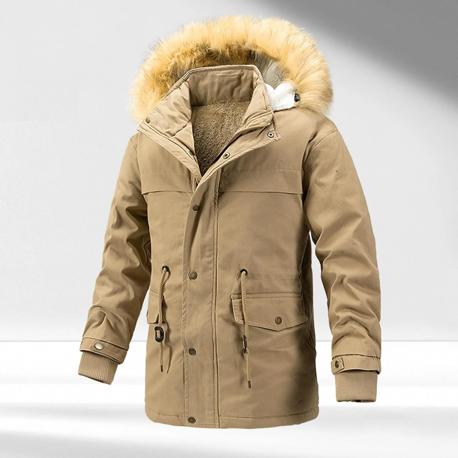 Men's Winter Skiing Jackets Waterproof Fleece Coats Insulated Thermal Snowboard Jacket Parka Raincoat with Hooded