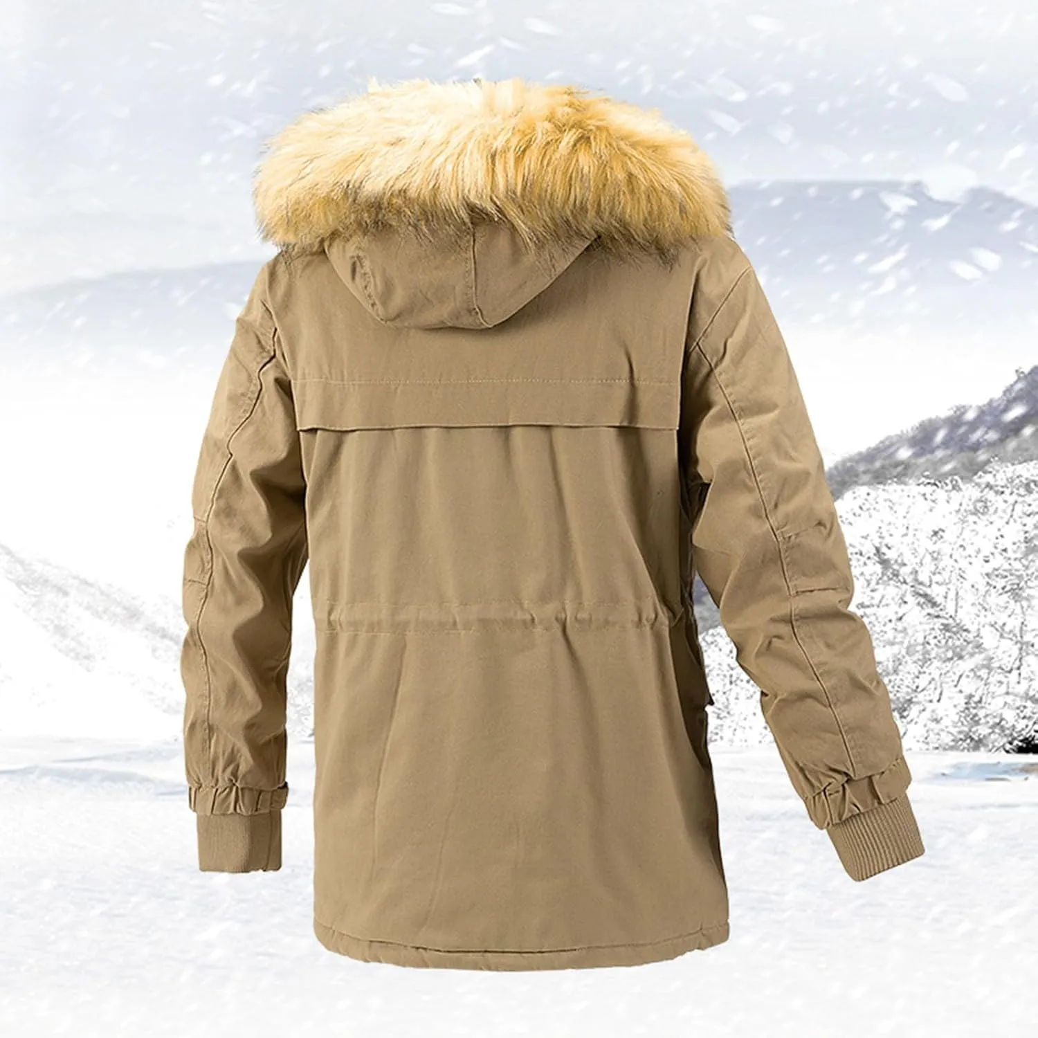 Men's Winter Skiing Jackets Waterproof Fleece Coats Insulated Thermal Snowboard Jacket Parka Raincoat with Hooded
