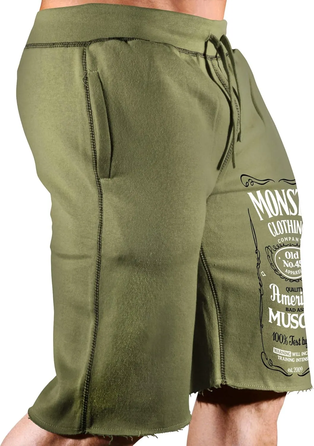 Men's Workout (Always Train Reckless) Gym Shorts (A:WT/BK)