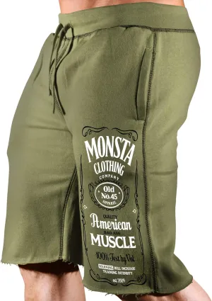 Men's Workout (Always Train Reckless) Gym Shorts (A:WT/BK)