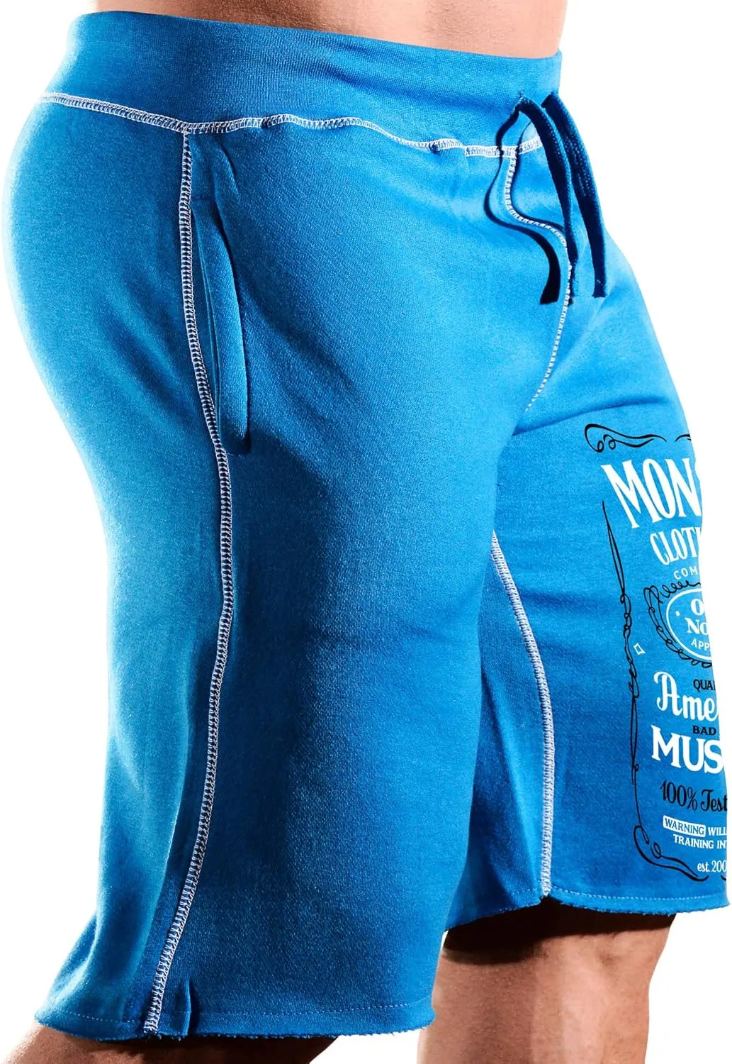 Men's Workout (Always Train Reckless) Gym Shorts (A:WT/BK)