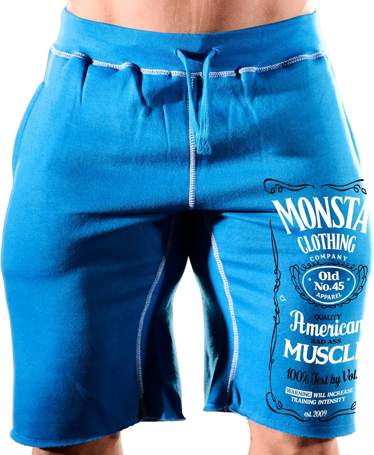 Men's Workout (Always Train Reckless) Gym Shorts (A:WT/BK)
