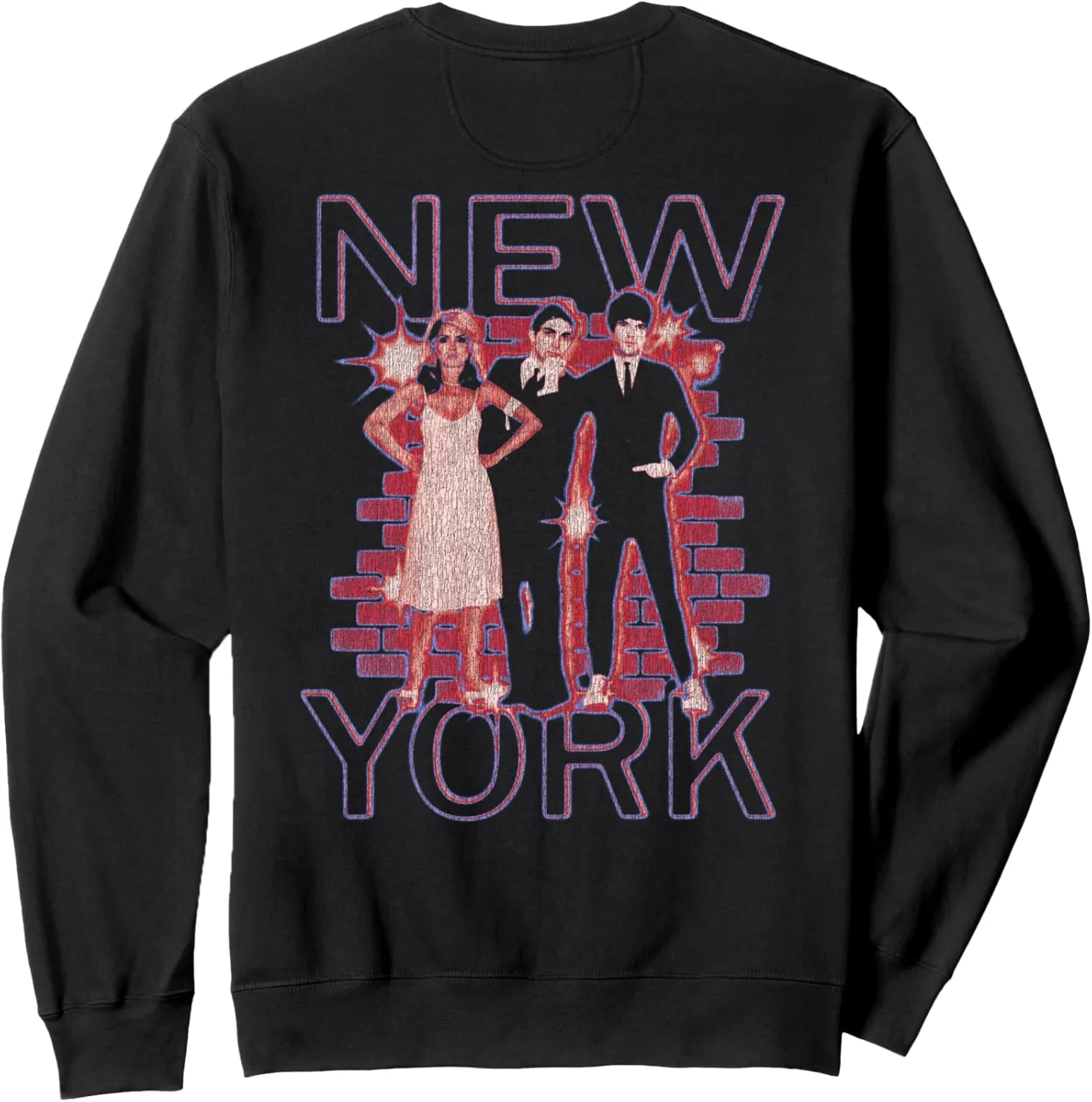 New York Disco Ball Front and Back Vintage Band Sweatshirt