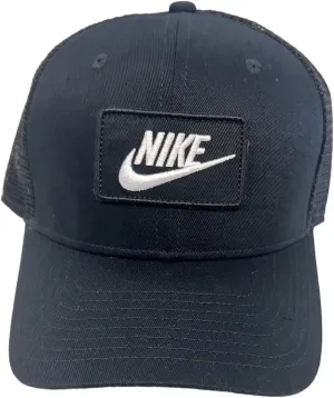 Nike Adult Unisex Rise Meshback Cap Snapback Hat (US, Alpha, Large, X-Large, Black/White)