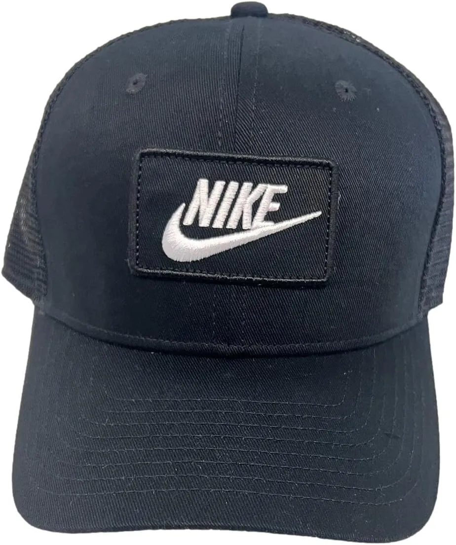 Nike Adult Unisex Rise Meshback Cap Snapback Hat (US, Alpha, Large, X-Large, Black/White)