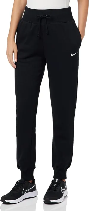 Nike Sportswear Phoenix Fleece Women's High-Waisted Joggers, Black/Sail, XL Regular US