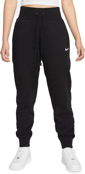 Nike Sportswear Phoenix Fleece Women's High-Waisted Joggers, Black/Sail, XS Regular US