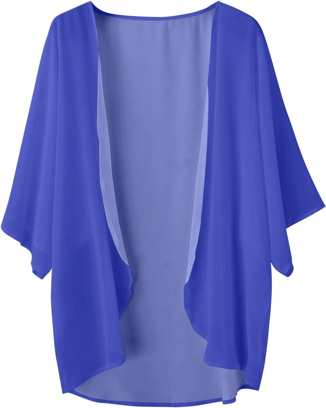 PeQAQ Women's Draped Cardigan Summer Fall Front Open Chiffon Cardigans Casual Half Sleeve Lightweight Coats Beach Cover ups
