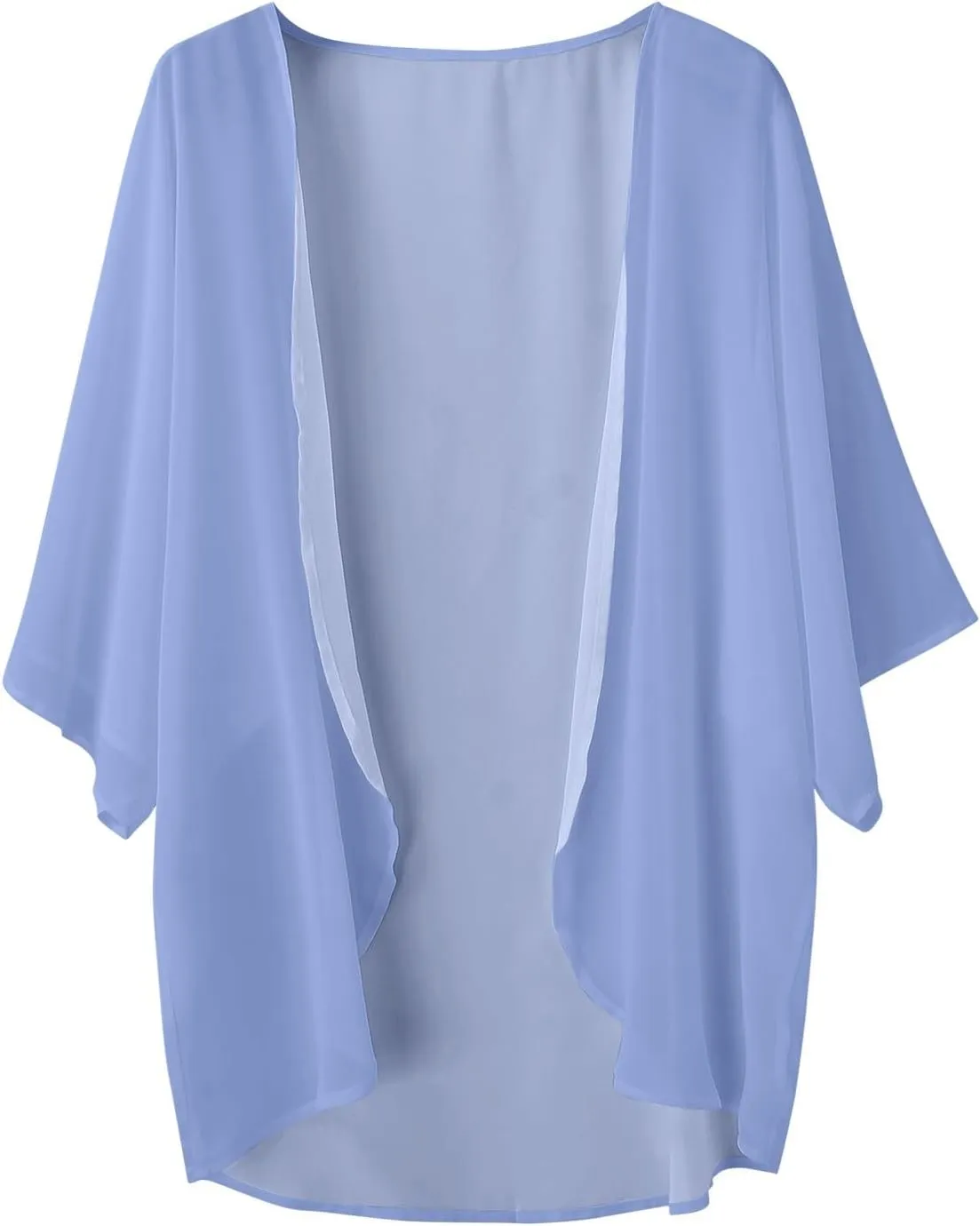 PeQAQ Women's Draped Cardigan Summer Fall Front Open Chiffon Cardigans Casual Half Sleeve Lightweight Coats Beach Cover ups