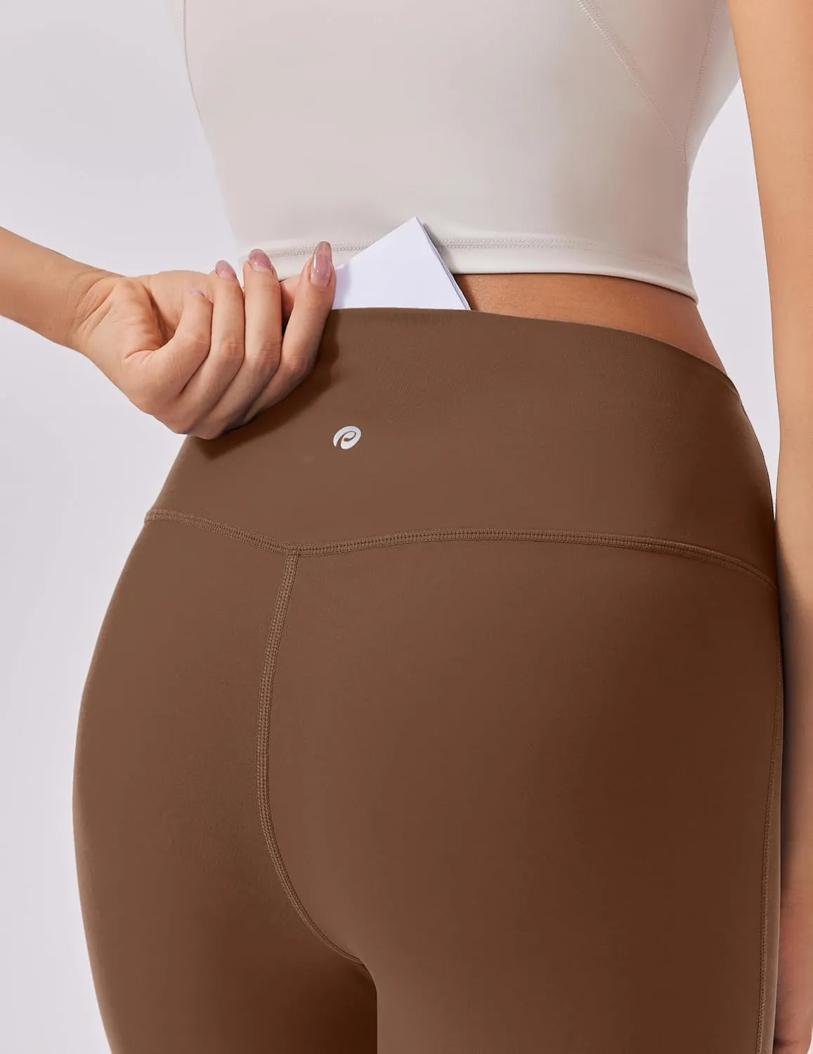 PINSPARK Womens Mini Flare Yoga Pants High Waisted Bootcut Leggings Athletic Bootleg Pants with Back Pockets