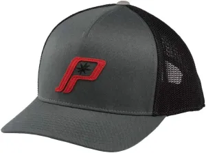 Polaris Retro Logo Mesh Snapback Hat, Breathable Mesh Back, Adjustable Baseball Caps, Charcoal/Black, 2869542