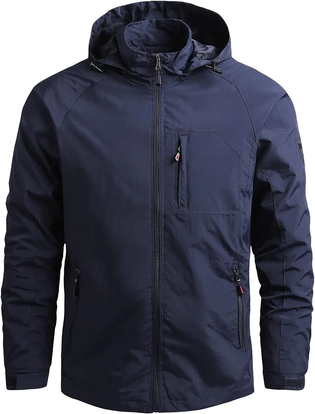 Rain Jacket for Men Waterproof Packable Raincoat Fall Winter Mountain Sport Military Jacket Lightweight Rain Shell Jacket