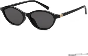 Retro Cat Eye Sunglasses for Women Y2K Oval Vintage 90s Trendy Rave Lightweight