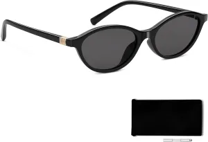Retro Oval Sunglasses for Women Vintage Cat Eye Y2K 90s Trendy Rave