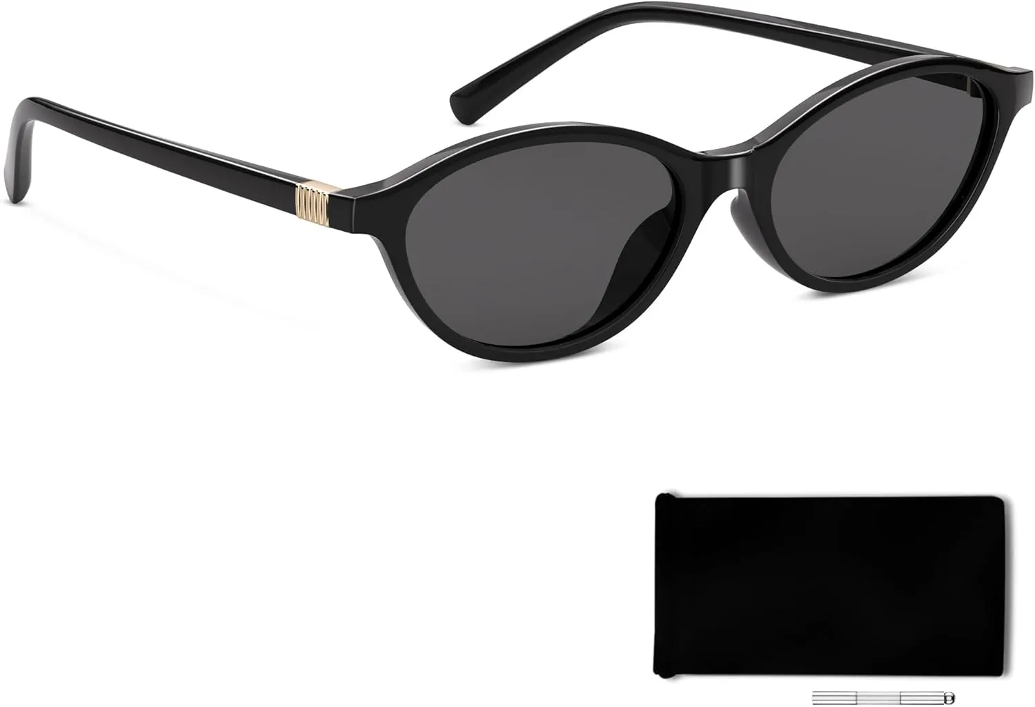 Retro Oval Sunglasses for Women Vintage Cat Eye Y2K 90s Trendy Rave