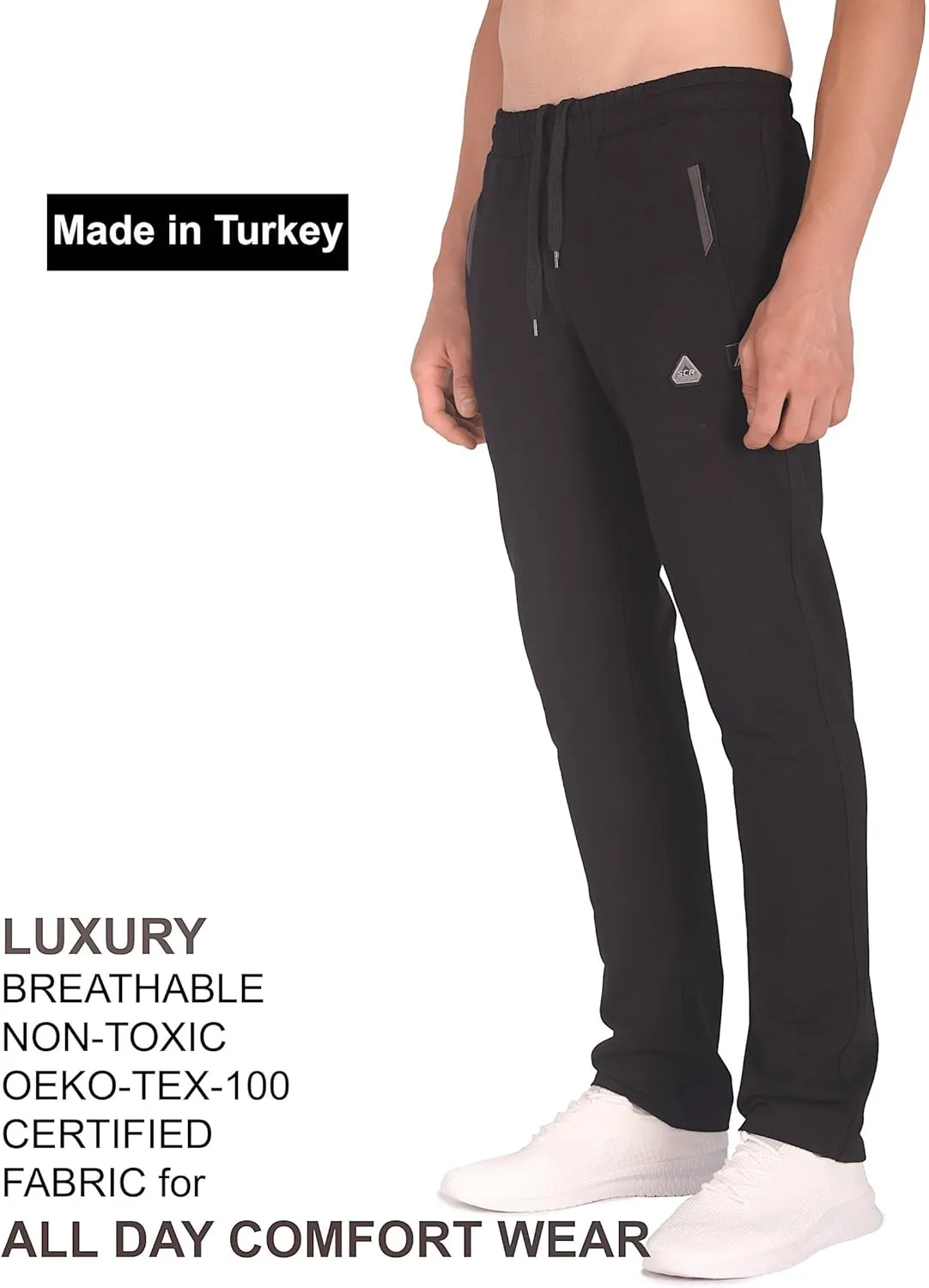 SCR Mens Sweatpants - Men Sweat Pants for Tall, Short Men – Comfy Joggers with Pockets - 30, 32, 34, 36, 38 Inseam