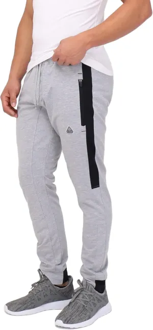SCR SPORTSWEAR Tall Jogger Sweatpants for Men - Mens Athletic Pants with Zipper Pockets