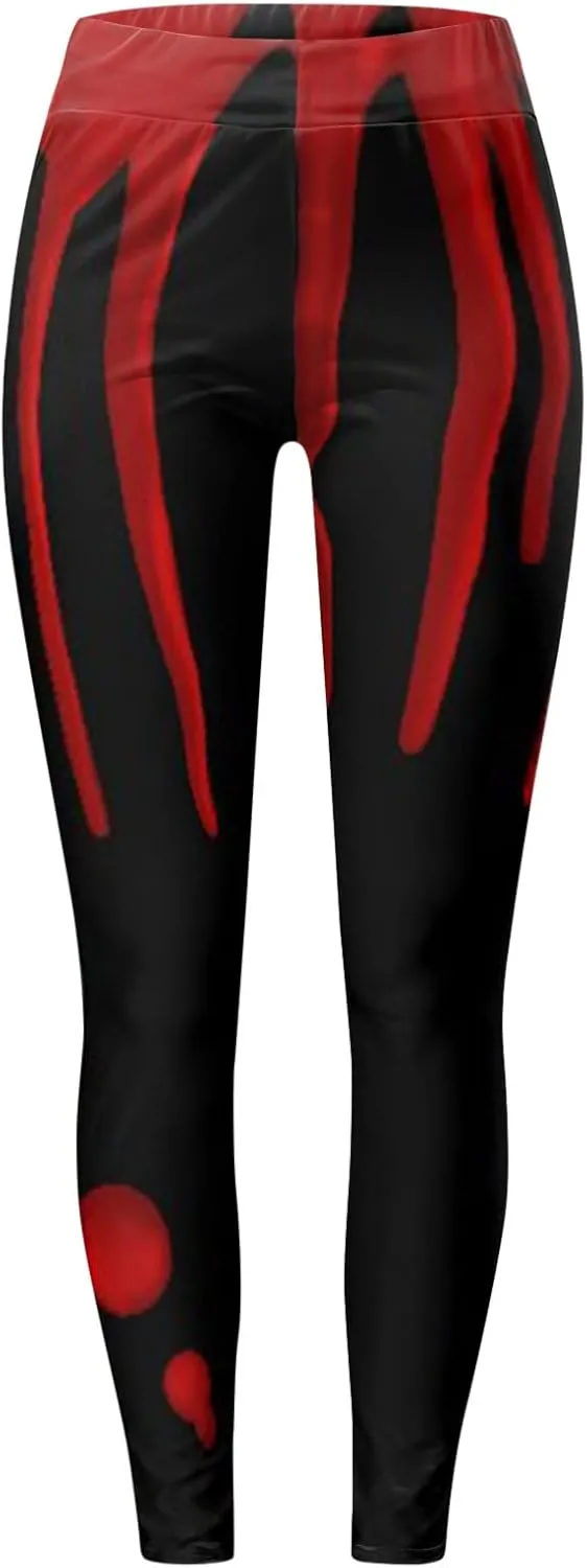 sdbrld Women's Halloween High Waist Leggings Compression Pants Yoga Running Gym and Everyday Fitness Butt Lifting Yoga Pants