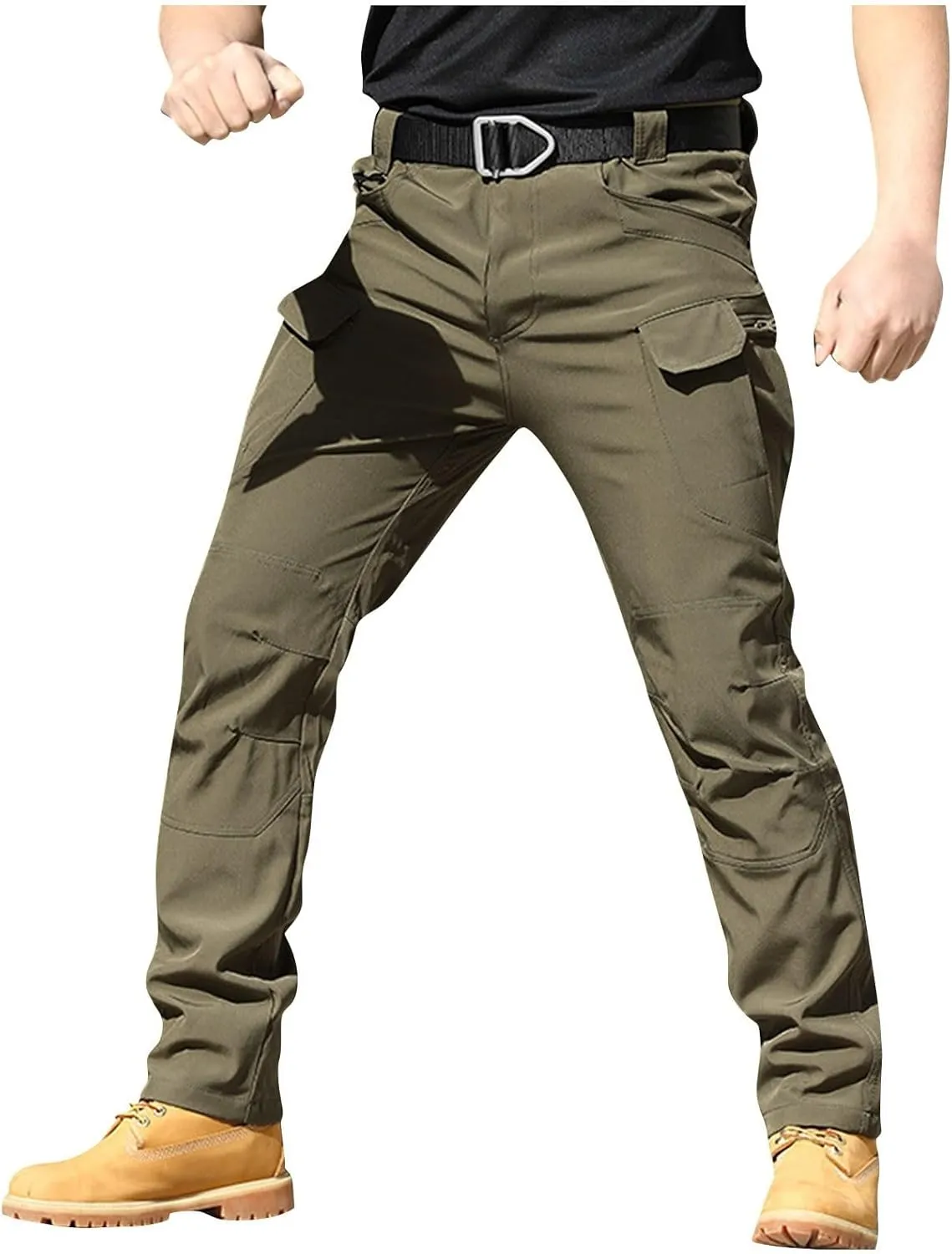 SERYU Mens Tactical Cargo Pants Water Resistant Ripstop Cargo Pants Military Fan Multi Pocket Overalls Outdoor Apparel
