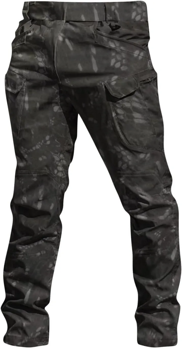 SERYU Mens Tactical Cargo Pants Water Resistant Ripstop Cargo Pants Military Fan Multi Pocket Overalls Outdoor Apparel